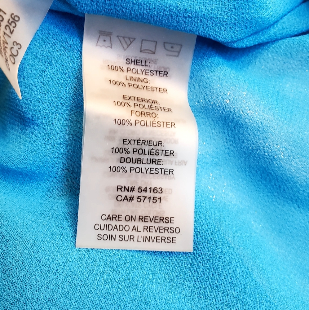 Gently worn Calvin Klein, Size 14W, Blue Floral Comb Print Dress